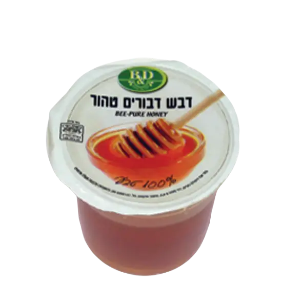 דבש דבורים טהור מפרחי בר בצנצנת פלסטיק 18 גרם אישי
